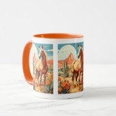 Pop Art Palomino Wüstenpferd Tasse (Vorderseite Links)