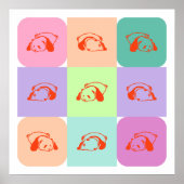 Pop Art Panda Bear Mix Poster (Vorne)