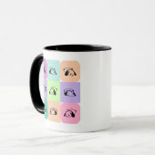 Pop Art Panda Bear Mix Tasse (Vorderseite Links)