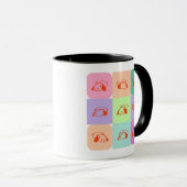 Pop Art Panda Bear Mix Tasse (VorderseiteRechts)