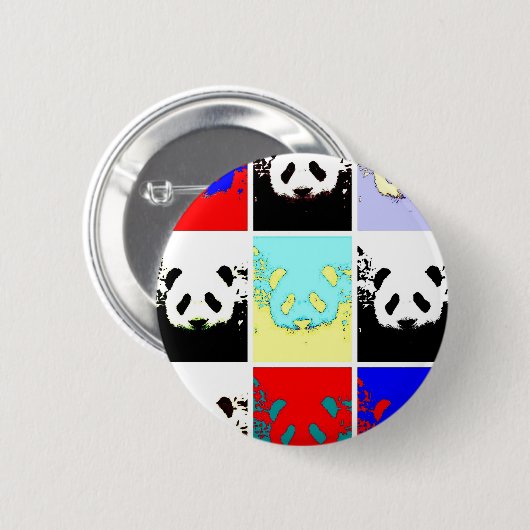 Pop Art Panda Button (Vorne & Hinten)