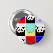 Pop Art Panda Button (Vorne & Hinten)