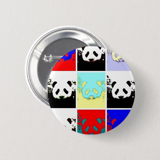 Pop Art Panda Button (Vorne & Hinten)
