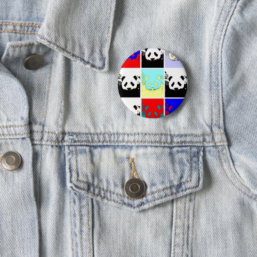 Pop Art Panda Button (Beispiel)