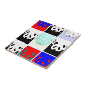 Pop Art Panda Fliese (Seite)