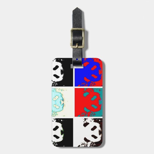 Pop Art Panda Gepäckanhänger (Vorderseite vertikal)