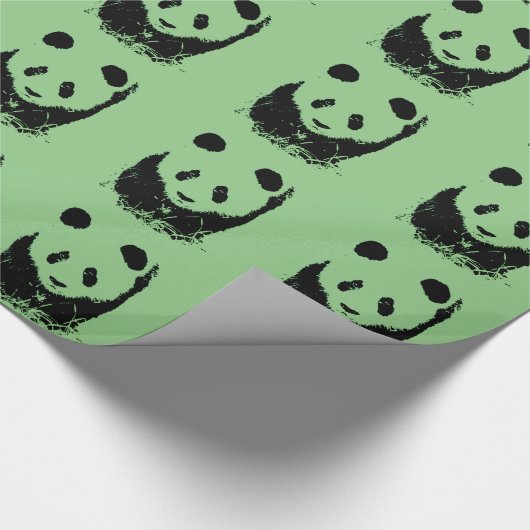 Pop Art Panda Geschenkpapier (Ecke)