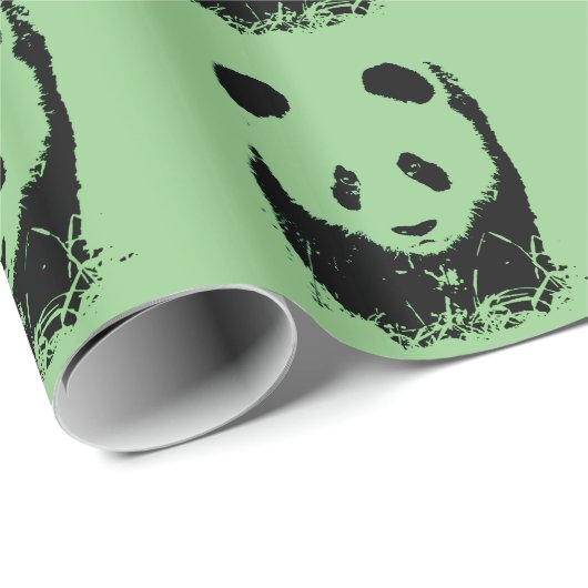 Pop Art Panda Geschenkpapier (Rolleneckpunkt)