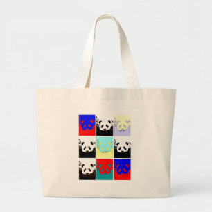 Pop Art Panda Jumbo Stoffbeutel