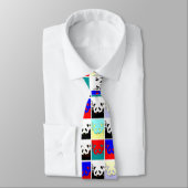Pop Art Panda Neck Tie Krawatte (Gebunden)
