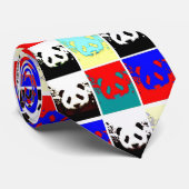 Pop Art Panda Neck Tie Krawatte (Gerollt)