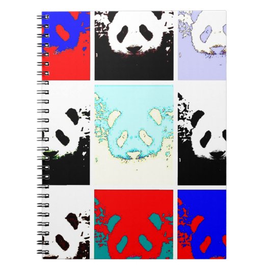 Pop Art Panda Notizblock (Vorderseite)