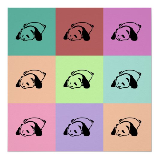 Pop Art Panda Poster (Vorderseite)