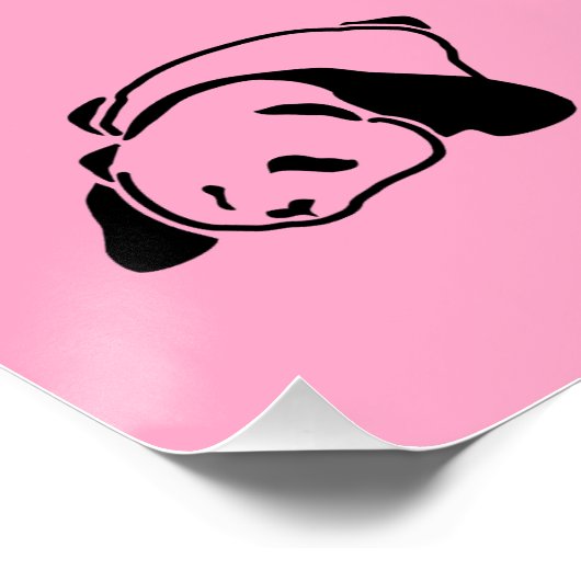 Pop Art Panda Poster (Ecke)