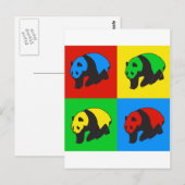 Pop Art Panda Postkarte (Vorne/Hinten)