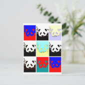 Pop Art Panda Postkarte (Stehend Vorderseite)