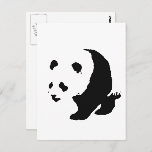 Pop Art Panda Postkarte (Vorne/Hinten)