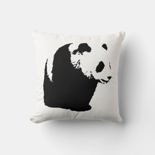 Pop Art Panda Throw Kissen (Vorderseite)