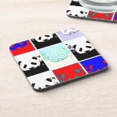 Pop Art Panda Untersetzer (Linke Seite)