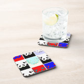 Pop Art Panda Untersetzer (Rechte Seite)