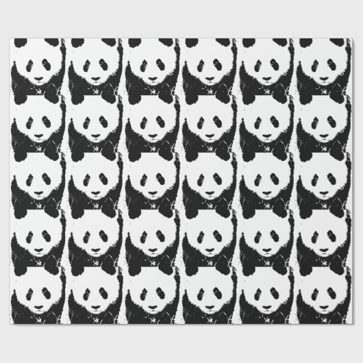 Pop Art Panda Weihnachtsgeschenk Wrap Geschenkpapier (Flach)