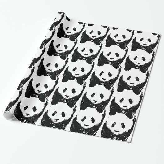 Pop Art Panda Weihnachtsgeschenk Wrap Geschenkpapier (Ungerollt)