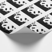 Pop Art Panda Weihnachtswackelpapier Geschenkpapier (Ecke)
