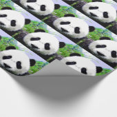 Pop Art Panda Weihnachtswackelpapier Geschenkpapier (Ecke)
