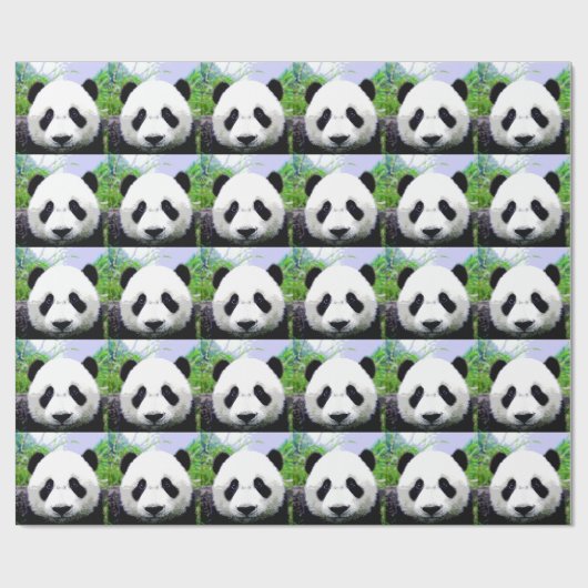 Pop Art Panda Weihnachtswackelpapier Geschenkpapier (Flach)