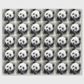 Pop Art Panda Weihnachtswackelpapier Geschenkpapier (Flach)