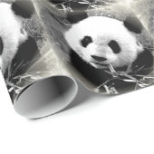 Pop Art Panda Weihnachtswackelpapier Geschenkpapier (Rolleneckpunkt)