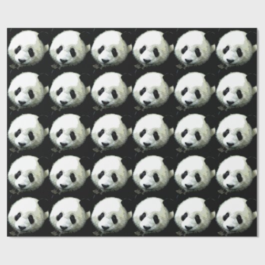 Pop Art Panda Weihnachtswackelpapier Geschenkpapier (Flach)