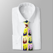 Pop Art Pandas Neck Ties Krawatte (Gebunden)