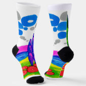Pop-Art-Paradies – Fette grafische Landschaft Socken (Gewinkelt)