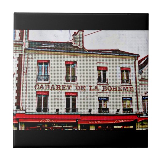 Pop Art Paris Fliese (Vorderseite)