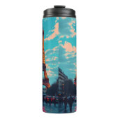 Pop Art Paris - Retro City Thermosbecher (Vorderseite)