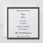 Pop Art Party Einladung (Rückseite)