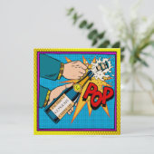 Pop Art Party Feier Einladung (Stehend Vorderseite)