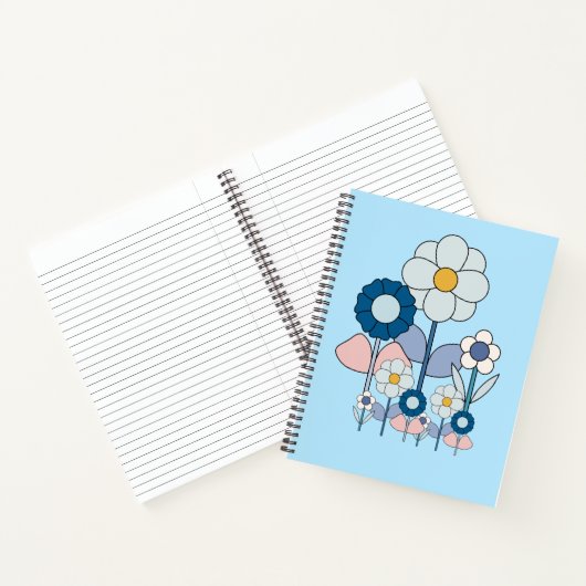 Pop Art Pastell Blume Bereich Notizblock (Innenseite)