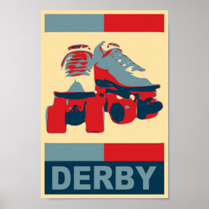 Pop Art Patriotic Derby Canvas Print Poster