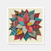 Pop Art Pattern Collage Poinsettia Découpage Serviette (Vorderseite)