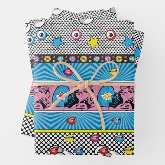 Pop Art Pattern Geschenkpapier Set (Beispiel)