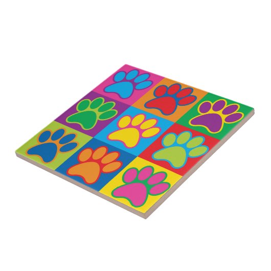 Pop Art Paws Fliese (Seite)