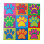 Pop Art Paws Fliese (Vorderseite)