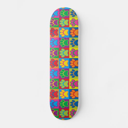 Pop Art Paws Skateboard (Vorderseite)