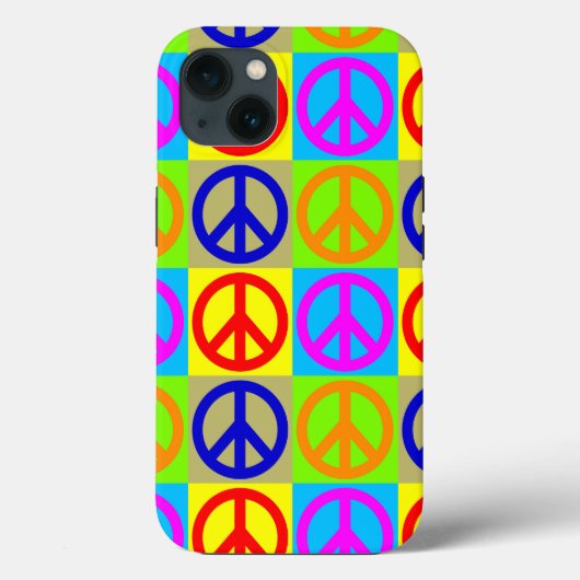 Pop Art Peace Sign Case-Mate iPhone Hülle (Rückseite)
