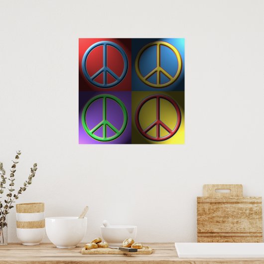 Pop Art Peace Sign Poster (Küche)