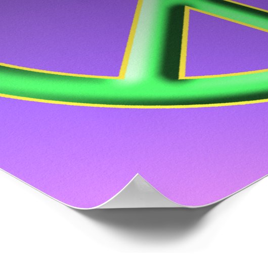 Pop Art Peace Sign Poster (Ecke)