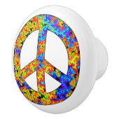 Pop Art Peace Symbol Door Knob Keramikknauf (Rechts)