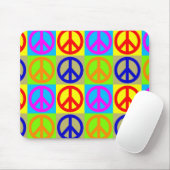 Pop Art Peace Symbol Mousepad (Mit Mouse)